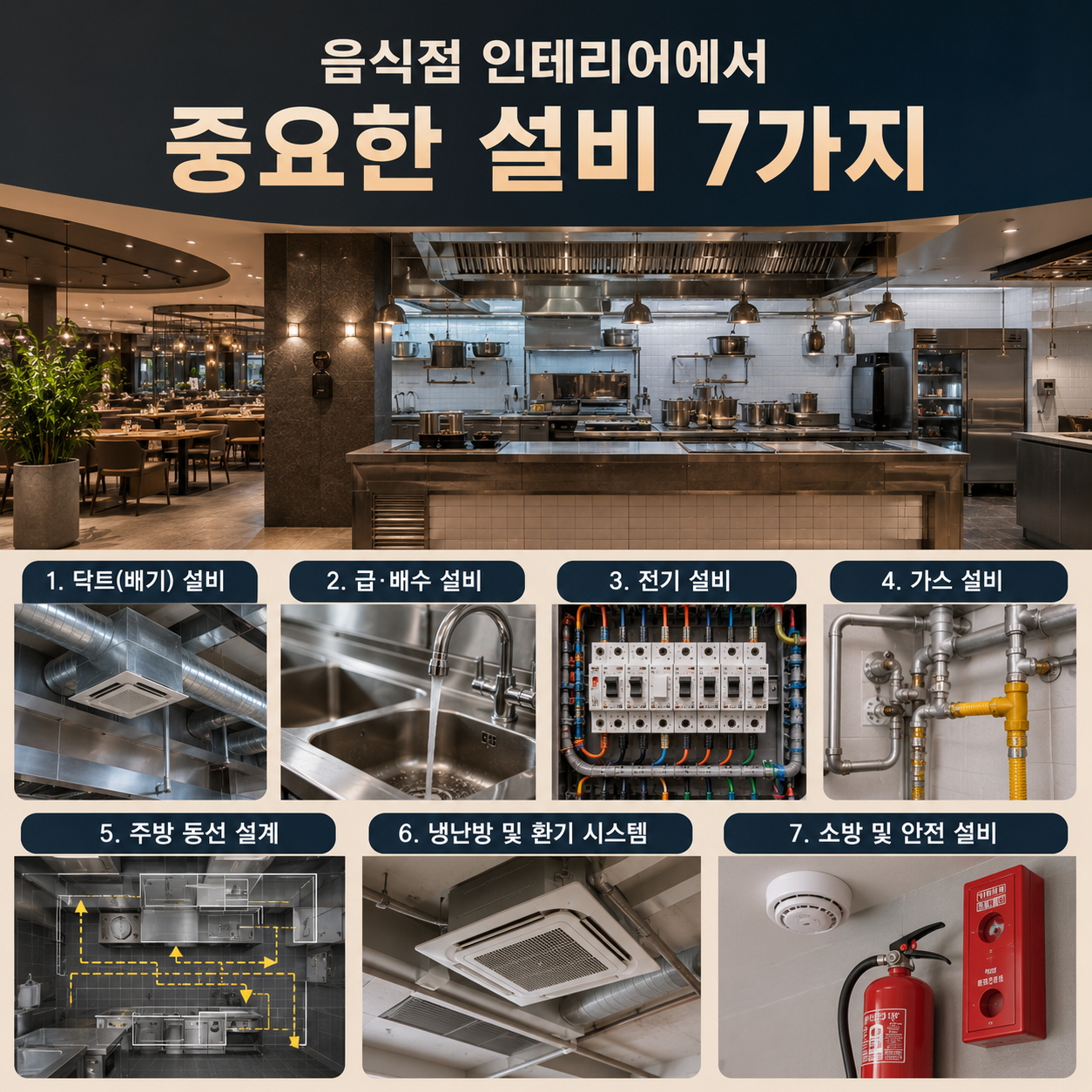 음식점 인테리어에서 중요한 설비 7가지! 식당 창업 전 꼭 확인해야 합니다