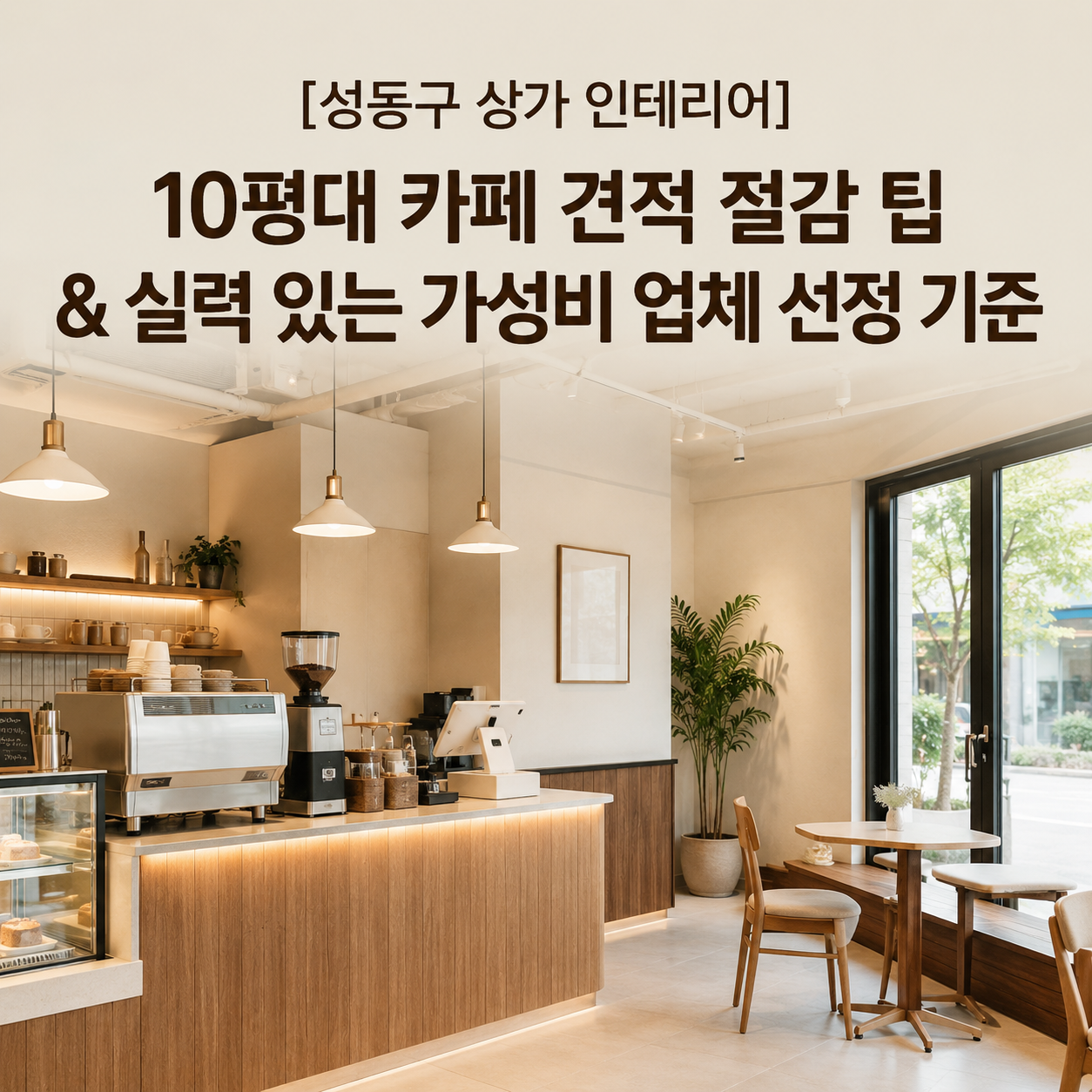 성동구 상가 인테리어 | 10평대 카페 견적 절감 팁 & 실력 있는 가성비 업체 선정 기준