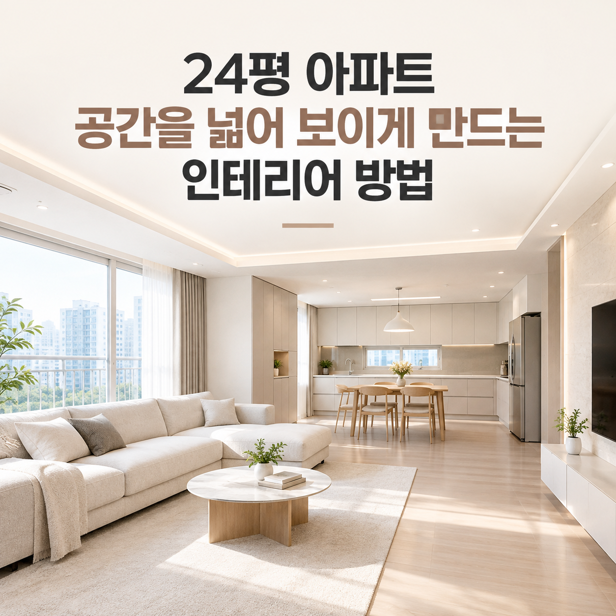 24평 아파트 공간을 넓어 보이게 만드는 인테리어 방법 7가지