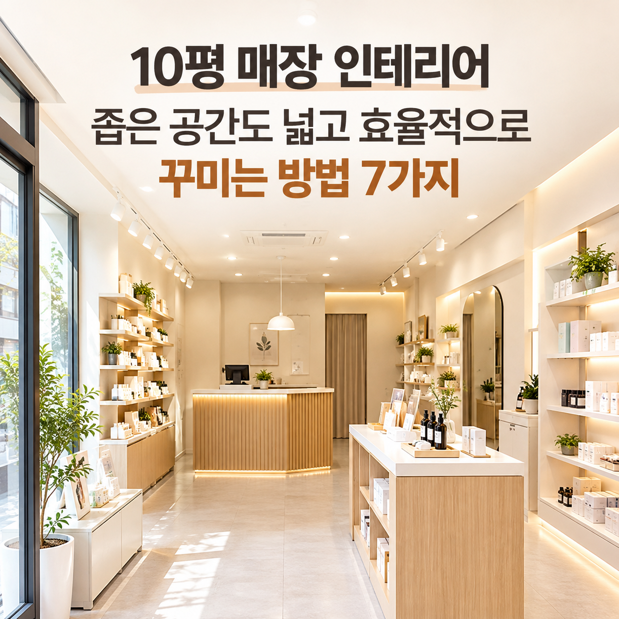 10평 매장 인테리어｜좁은 공간도 넓고 효율적으로 꾸미는 방법 7가지